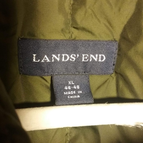 Lands End Green Down Vest - Picture 2 of 2
